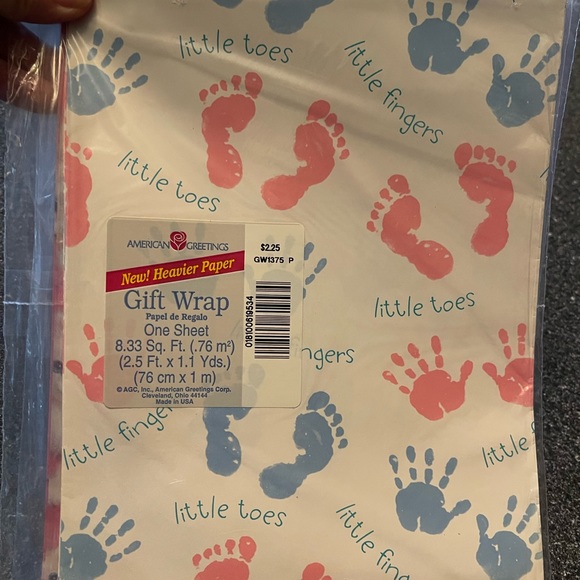 American Greetings vintage wrapping paper lot of 7 - Picture 3 of 8